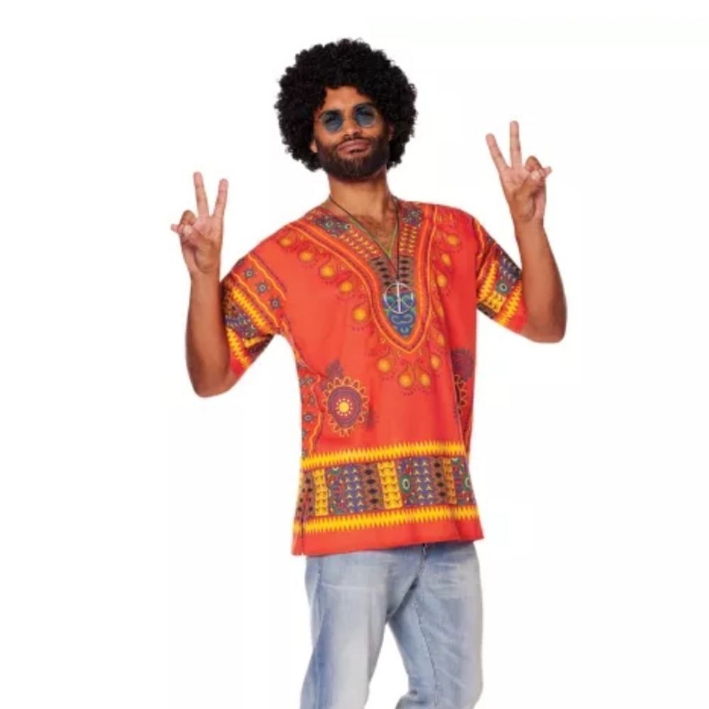 NEW Spirit Halloween Adult Hippie Shirt Costume L/XL